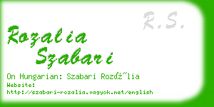 rozalia szabari business card